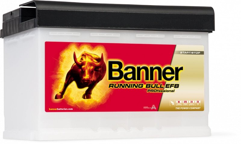 Baterie Auto Banner Running Bull EFB Professional 75 Ah (57511) – Putere Premium 75 Ah pentru Performanță Fiabilă