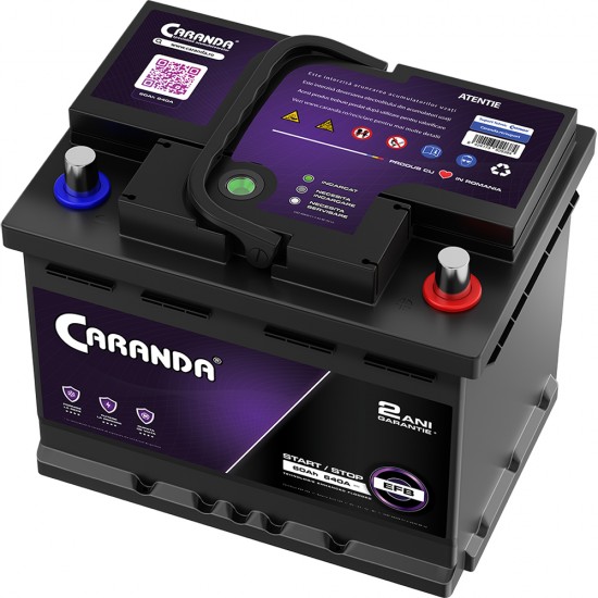 Baterie Auto Caranda Start Stop EFB 60 Ah