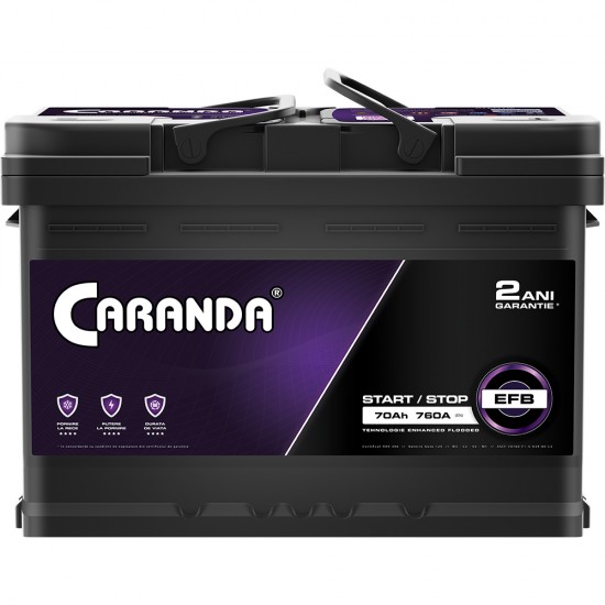 Baterie Auto Caranda Start Stop EFB 70 Ah