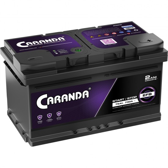 Baterie Auto Caranda Start Stop EFB 75 Ah