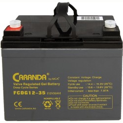 Baterie Staționară Caranda Gel Deep Cycle 35 Ah