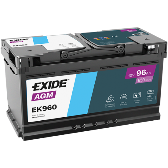 Baterie Auto Exide AGM 96 Ah (EK960)
