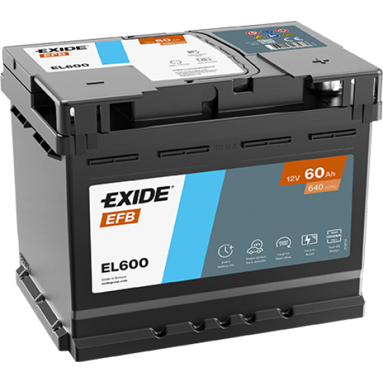 Baterie Auto Exide EFB 60 Ah (EL600)