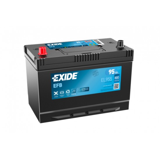 Baterie Auto Exide EFB 95 Ah cu borne inverse (EL955)