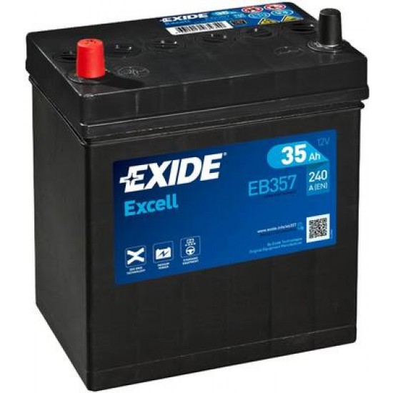 Baterie Auto Exide Excell 35 Ah cu borne subtiri (EB357)