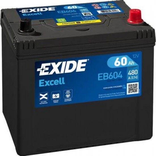 Baterie Auto Exide Excell 60 Ah (EB604)