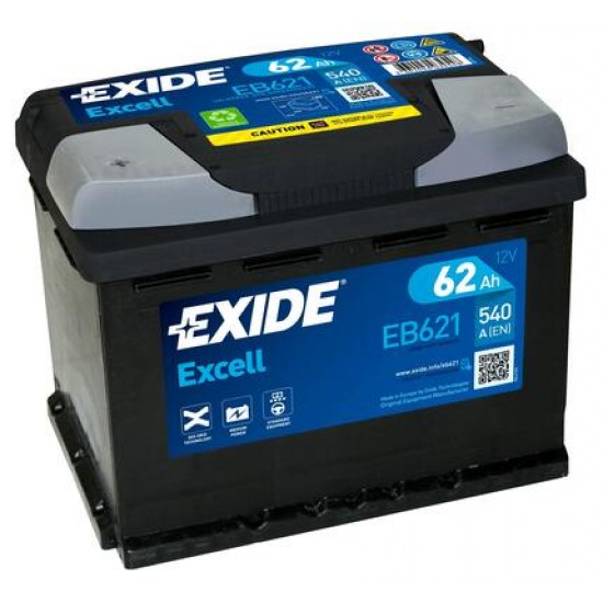 Baterie Auto Exide Excell 62 Ah (EB621)