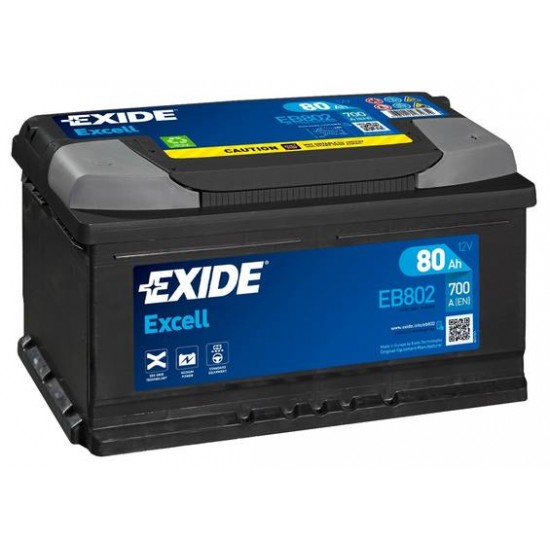 Baterie Auto Exide Excell 80 Ah (EB802)