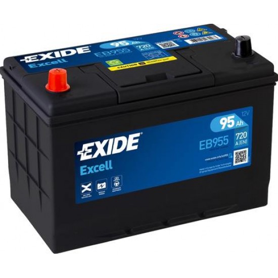Baterie Auto Exide Excell 95 Ah cu borne inverse (EB955)