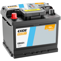 Baterie Auto Exide Excell 50 Ah cu borne inverse (EB501)