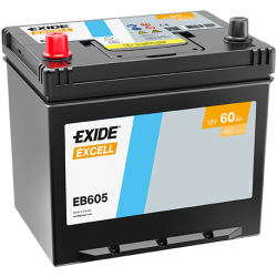 Baterie Auto Exide Excell 60 Ah cu borne inverse (EB605)