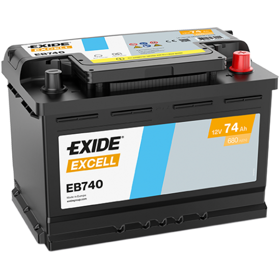 Baterie Auto Exide Excell 74 Ah (EB740)
