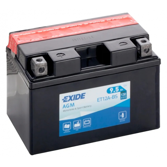 Baterie Moto Exide Bike AGM 9.5 Ah (ET12A-BS)