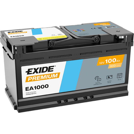 Baterie Auto Exide Premium 100 Ah (EA1000)