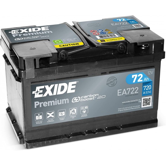 Baterie Auto Exide Premium 72 Ah (EA722)