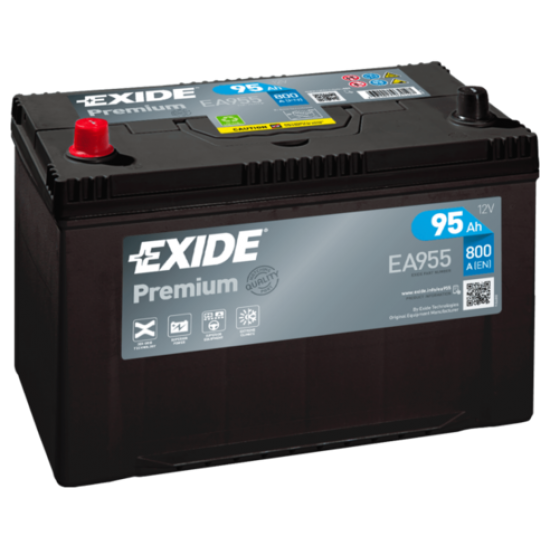 Baterie Auto Exide Premium 95 Ah cu borne inverse (EA955)
