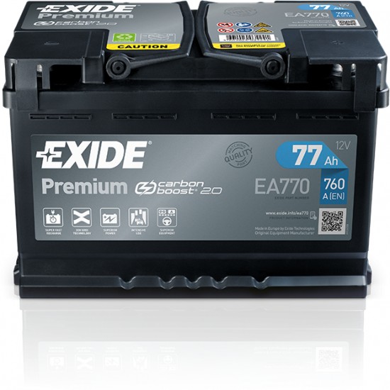 Baterie Auto Exide Premium 77 Ah (EA770)
