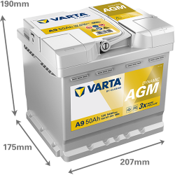 Baterie Auto Varta Dynamic AGM 50 Ah (A9)