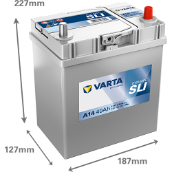 Baterie Auto Varta Dynamic SLI 40 Ah cu borne subtiri (A14)