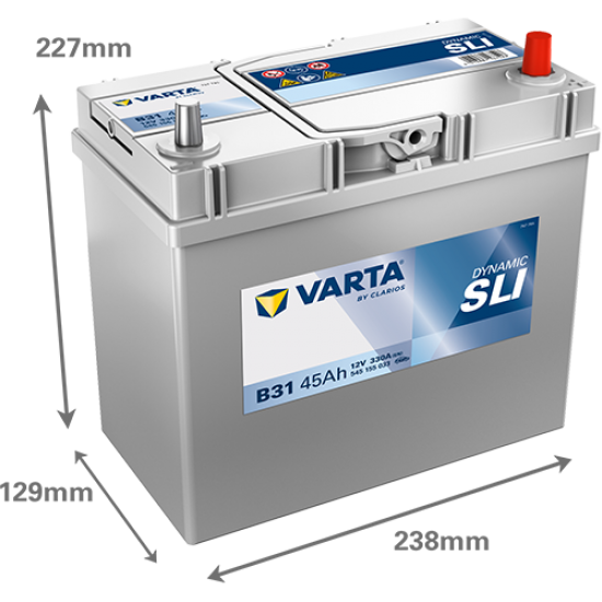 Baterie Auto Varta Dynamic SLI 45 Ah cu borne subtiri (B31)