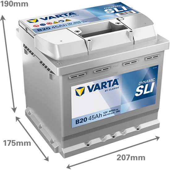 Baterie Auto Varta Dynamic SLI 45 Ah cu borne inverse (B20)