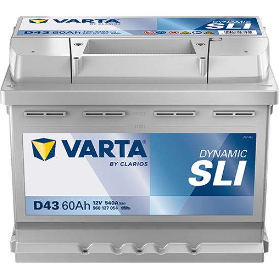 Baterie Auto Varta Dynamic SLI 60 Ah cu borne inverse (D43)