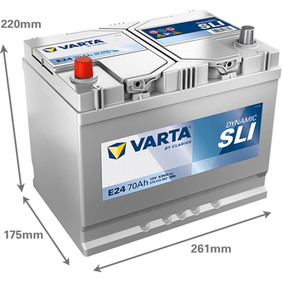 Baterie Auto Varta Dynamic SLI 70 Ah cu borne inverse (E24)