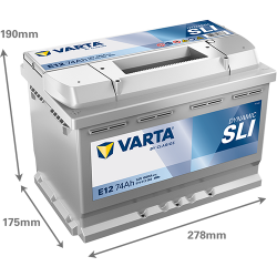 Baterie Auto Varta Dynamic SLI 74 Ah cu borne inverse (E12)