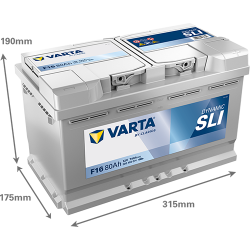 Baterie Auto Varta Dynamic SLI 80 Ah (F16)