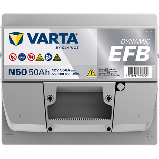 Baterie Auto Varta Dynamic EFB 50 Ah (N50)