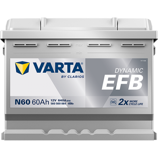 Baterie Auto Varta Dynamic EFB 60 Ah (N60)