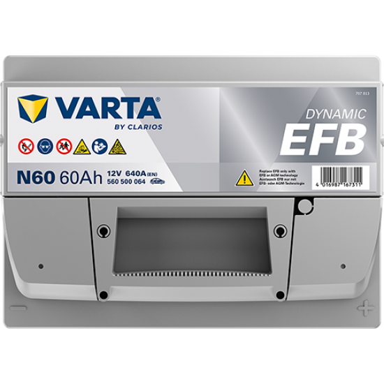 Baterie Auto Varta Dynamic EFB 60 Ah (N60)
