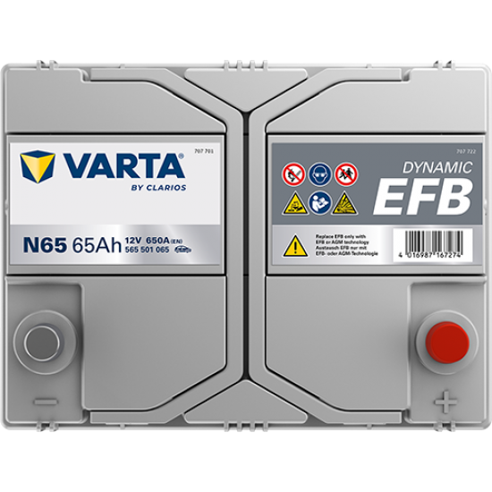 Baterie Auto Varta Dynamic EFB 65 Ah (N65)