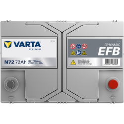 Baterie Auto Varta Dynamic EFB ASIA 72 Ah (N72)