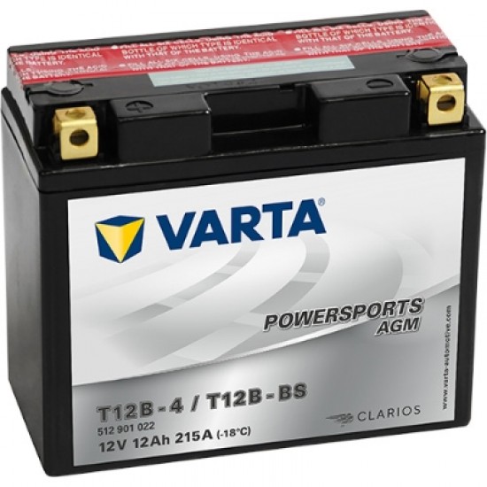 Baterie Moto Varta AGM 12 Ah (T12B-BS)