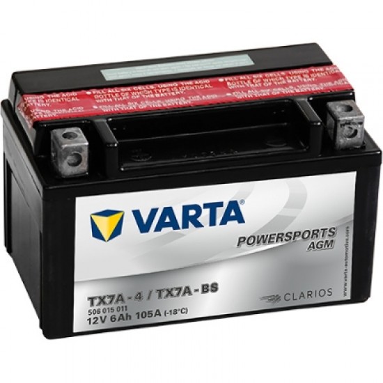 Baterie Moto Varta AGM 6 Ah (TX7A-BS)