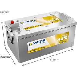 Baterie Auto Varta ProMotive AGM 210 Ah (A1)