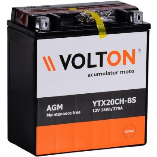 Baterie Moto Volton AGM 18 Ah (YTX20CH-BS)