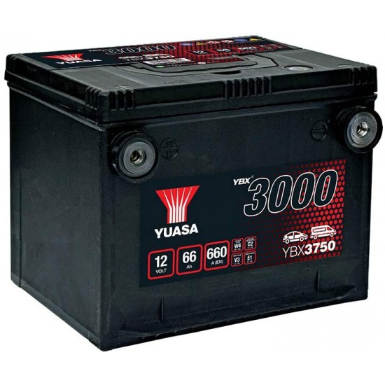 Baterie Auto Yuasa 66 Ah cu borne inverse (YBX3750)