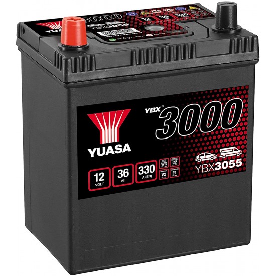 Baterie Auto Yuasa 36 Ah cu borne inverse (YBX3055)