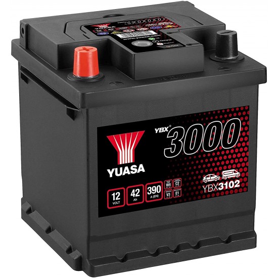 Baterie Auto Yuasa 42 Ah cu borne inverse (YBX3102)