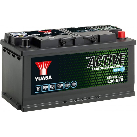 Baterie Hobby Yuasa YBX Active Leisure & Marine EFB 100 Ah (L36-EFB)