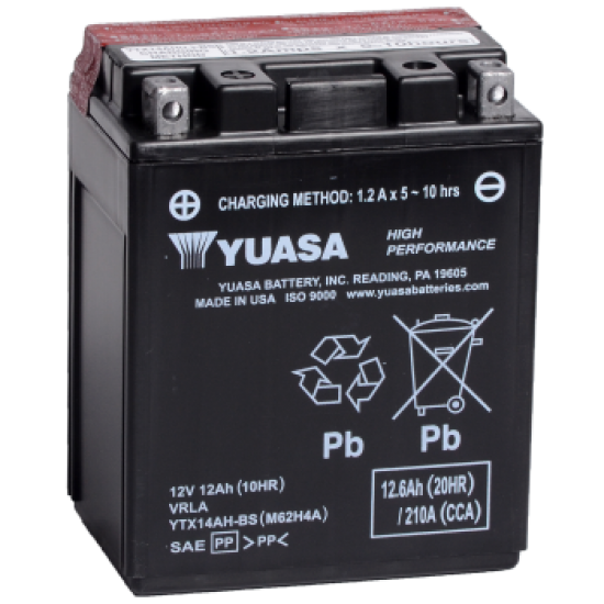 Baterie Moto Yuasa AGM 12 Ah (YTX14AH-BS)