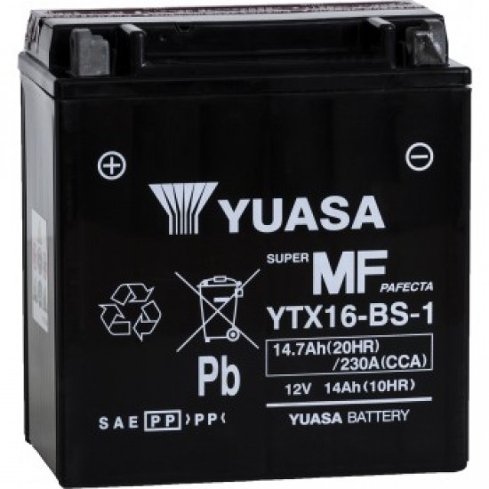 Baterie Moto Yuasa AGM 14 Ah (YTX16-BS-1)
