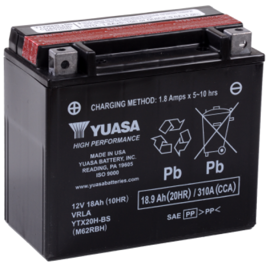 Baterie Moto Yuasa AGM 18 Ah (YTX20H-BS)