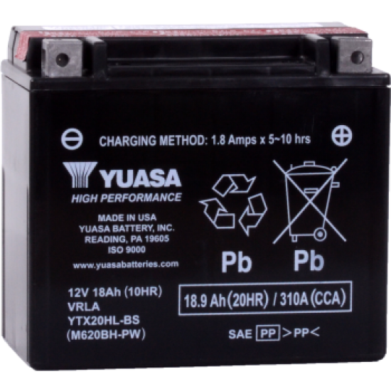 Baterie Moto Yuasa AGM 18 Ah (YTX20HL-BS)