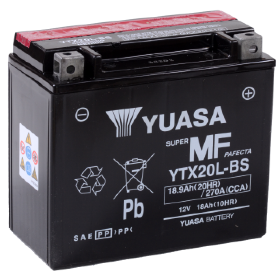 Baterie Moto Yuasa AGM 18 Ah (YTX20L-BS)